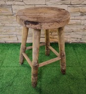 Taboret drewniany stary krzesło zydelek zabytek antyk retro