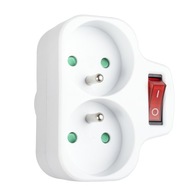 Elektrická zásuvka - rozdvojka Plast-Rol biela