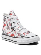 CONVERSE Trampki Ctas Hi 372874C White/University Red/Black