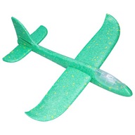 Lietadlo z polystyrénu LED svietiaci klzák 47 cm - zelená
