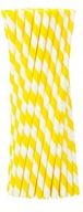 papierové slamky eko žlté prúžky 195x8mm 100ks