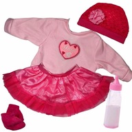 OBLEČENIE PRE BÁBIKU DIEVČENSKÁ SUKŇA TUTU ČELENKA SADA OBLEČENIA