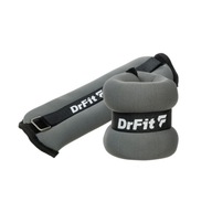 DrFit obciążniki na kostki i nadgarstki fitness siłownia 2x 0,5kg szare