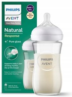 PHILIPS AVENT BUTELKA SZKLANA ANTYKOLKOWA NATURAL RESPONSE 1M+ 240ml