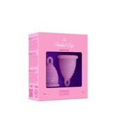 Perfect Cup polski kubeczek menstruacyjny z pętelką różowy ZESTAW S i M