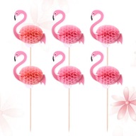 3D FLAMINGO TOPPER NA TORTU DECOR HAWAII PARTY 10 KS LLWL