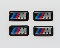 4x BMW M-Power M Pakiet naklejka znaczek na felgi, kierownicę 17x9 chrom