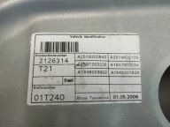 Mercedes ML W164 Mécanisme Vitres Droite A1648203002