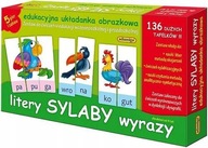 ZESTAW GRA LITERY SYLABY EDUKACYJNA UKŁADANKA