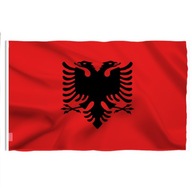 Vlajka Albánska dvojhlavý orol vonkajší krytý BANNER