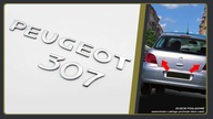 Peugeot 307 emblemat znaczek napis tył tylnej klapy ORYGINAŁ!