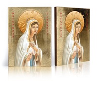 Ikona Matka Boża z Lourdes - Francja - A - 10,5 cm x 14 cm