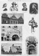 drzeworyt 1882 Warszawa Stare Miasto typy warszaw.