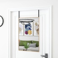 Lustro na drzwi, złote, 50x80 cm, szkło i aluminium