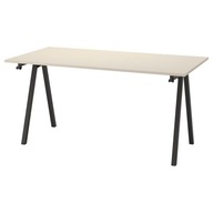 IKEA TROTTEN Písací stôl béžová/antracit 160x80 cm