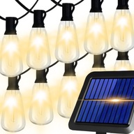 GIRLANDA OGRODOWA SOLARNA ŚWIETLNA 20LED DUŻE ŻARÓWKI KULKI LAMPA DO OGRODU