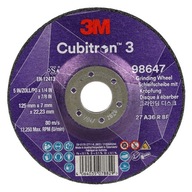 3M Cubitron 3 Kotúč so zníženým stredom, 98647, P36+, T27, 125mm