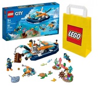LEGO CITY 5+ DUŻY ZESTAW ŁÓDŹ , OKRĘT PODWODNY ZWIADOWCZY DLA NURKÓW 60377
