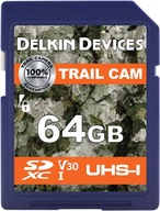 Karta pamięci Delkin Trail Cam SDXC (V30) R100/W50 64GB