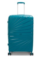 Duża walizka podróżna na 4 kółkach poszerzana polipropylen TSA 100l