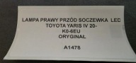 light right front lens LED TOYOTA YARIS IV 20- original K0-6EU