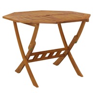 vidaXL Skladací záhradný stôl, 90x75 cm, masívne akáciové drevo