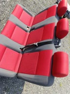 VW T5 Sitz TRZYOSOBOWA TROJKA CZARNO-roter MATERIAL