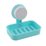 Wall Mount Suction Cup Type Soap Box ABS Self Draining Removable Soap Dish