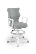 Krzesło z podnóżkiem Norm szary Velvet r.6