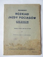 REJONOWY ROZKŁAD JAZDY POCIĄGÓW SZCZECIN 1968