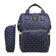 Plecak z torbą na pieluchy, podróżne torby na pieluchy ciążowe, duża niebieska kropka