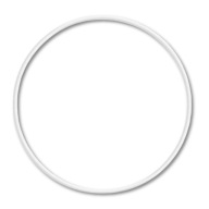 Fém karika 30cm Fehér Álomfogó Kör Makramé DIY