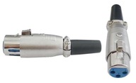 Gniazdo XLR conon mikrofonowe 3pin na kabel (0719)
