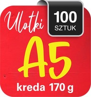 ULOTKI A5 _ 100 SZT. _ KREDA 170 G _ DWUSTRONNE