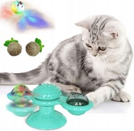 Gryzak z kocimiętką Interaktywna zabawka z przyssawką dla kota ŚWIECĄCA 360