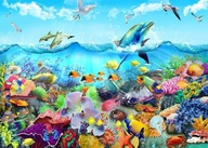 Vtipné a upokojujúce Stres Puzzle Ocean World Delfíny 1000 KS