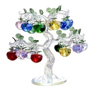 Kolorowe kryształowe drzewo z 18-s Fengshui Lucky Glass Tree w biurze w barze