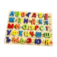 Ruská abeceda skladačky slov Farebná škôlka