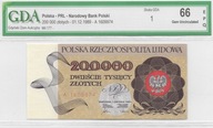 200 000 Zł Warszawa 1989r Seria A GDA 66 EPQ
