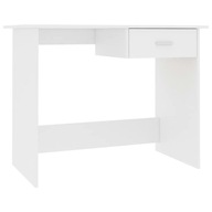Písací stôl, biely, 100x50x76 cm, materiál drevopochod