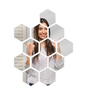 Dekoračný panel hexagon zrkadlový plást