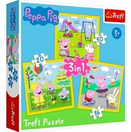 TREFL puzzle 3w1 wesoły dzień Peppy 34849