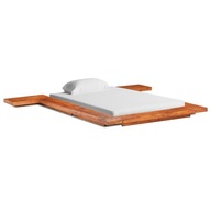 Rama łóżka futon w japońskim stylu, drewno aka