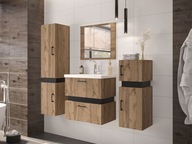 Kúpeľňový set s umývadlom LERA 1 - dub wotan / čierny