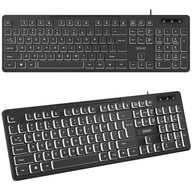 Membránová klávesnice BÍLÁ LED PODSVÍCENÁ KLÁVESNICE