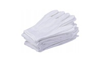 20 párov Bavlnené rukavice biele ošetrujúce