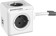 Listwa zasilająca PowerCube Extended 4 gniazda 2x USB 3m szary