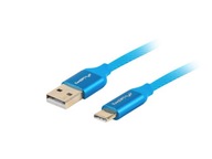 KÁBEL lanberg> USB-A NA USB-C 2.0 MODRÝ 1M