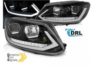 LAMPY VW TOURAN II 2010-2015 BLACK TUBE DRL DTS LED