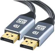 Kabel wzmocniony przewód DisplayPort DISPLAY PORT 1.4 DP 8K 4K 60Hz 1m 1 M